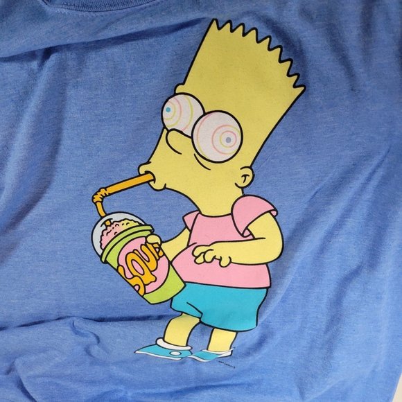 The Simpsons Bart Simpson T-Shirt Blue - Size L - Picture 2 of 4